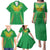 Custom Mali Football Family Matching Puletasi and Hawaiian Shirt Go Les Aigles Green Color