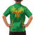 Custom Mali Football Family Matching Short Sleeve Bodycon Dress and Hawaiian Shirt Go Les Aigles Green Color