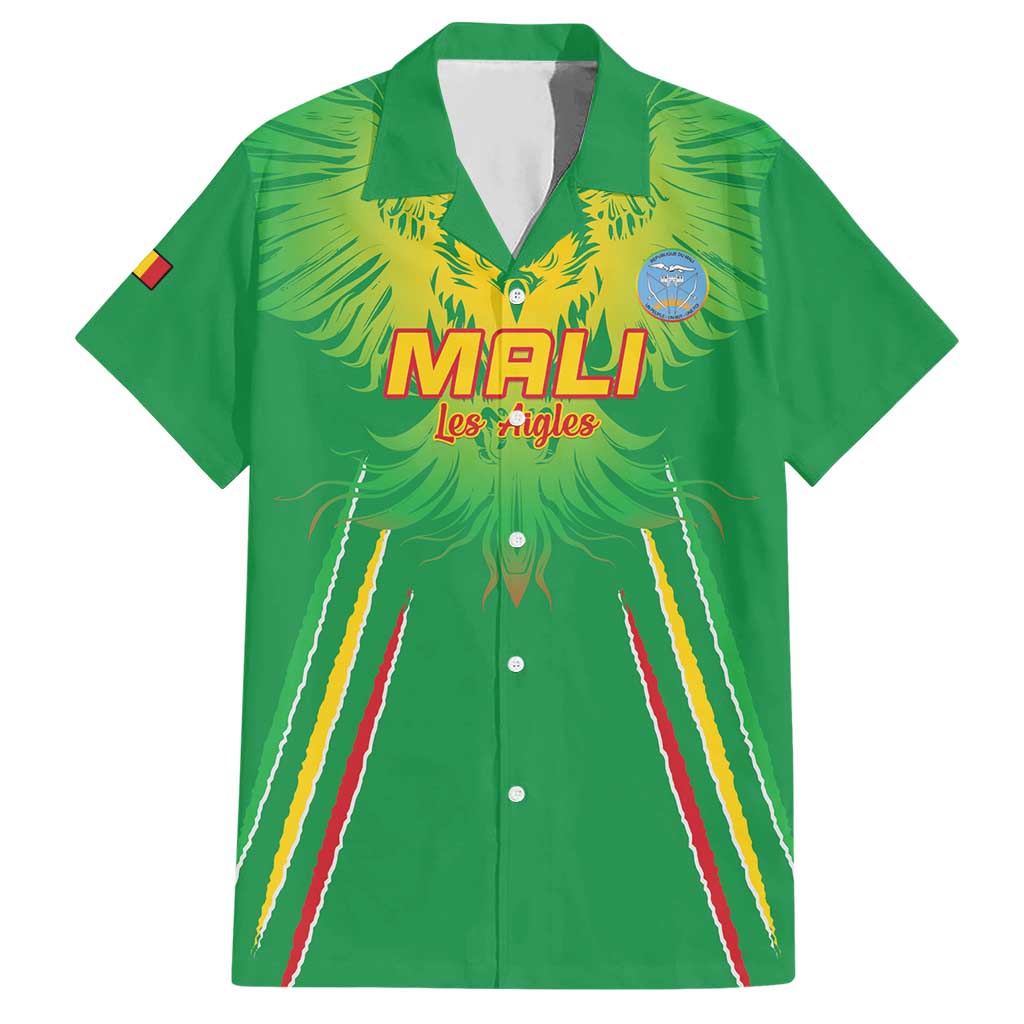 Custom Mali Football Hawaiian Shirt Go Les Aigles Green Color - Wonder Print Shop