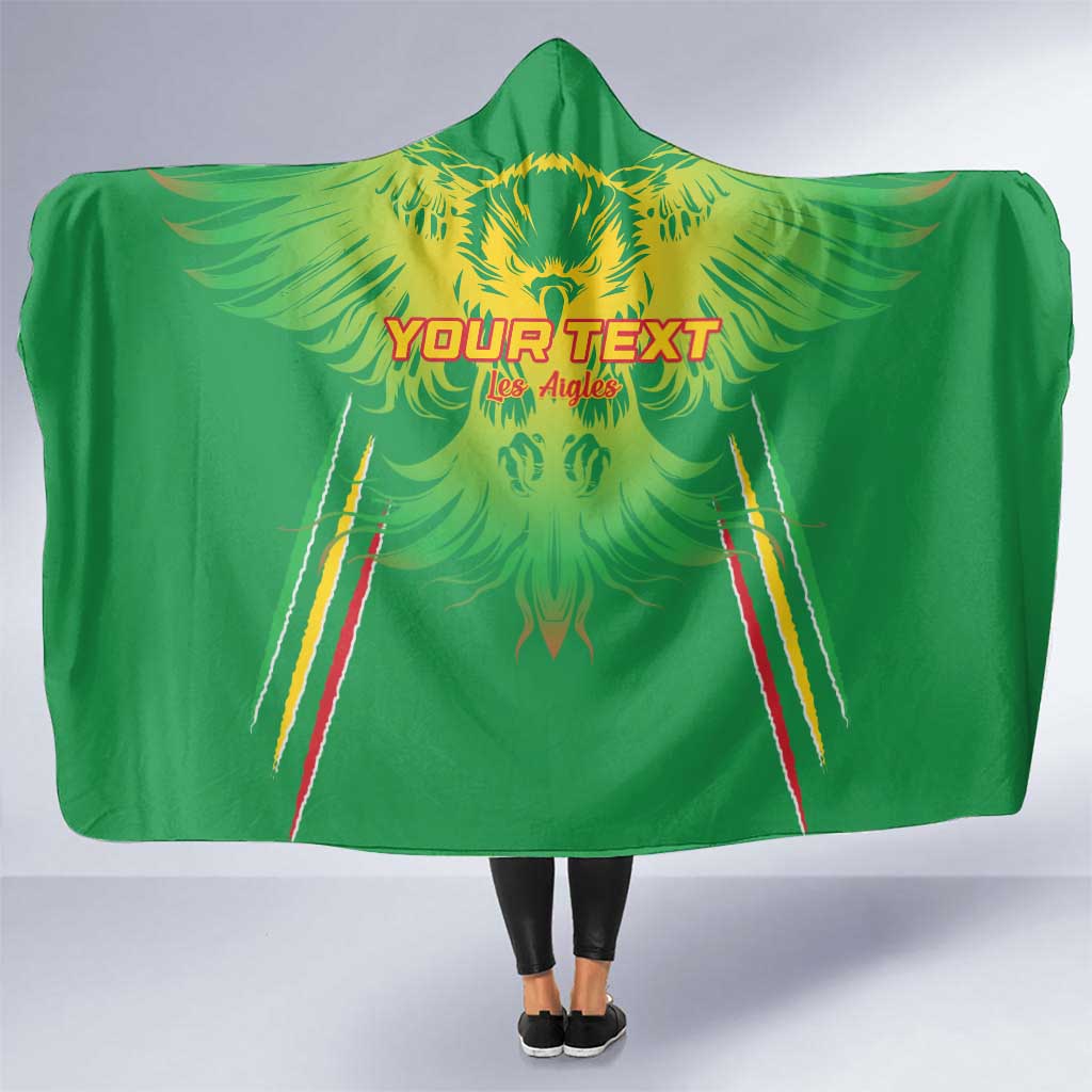 Custom Mali Football Hooded Blanket Go Les Aigles Green Color - Wonder Print Shop