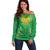 Custom Mali Football Off Shoulder Sweater Go Les Aigles Green Color - Wonder Print Shop