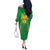 Custom Mali Football Off The Shoulder Long Sleeve Dress Go Les Aigles Green Color - Wonder Print Shop