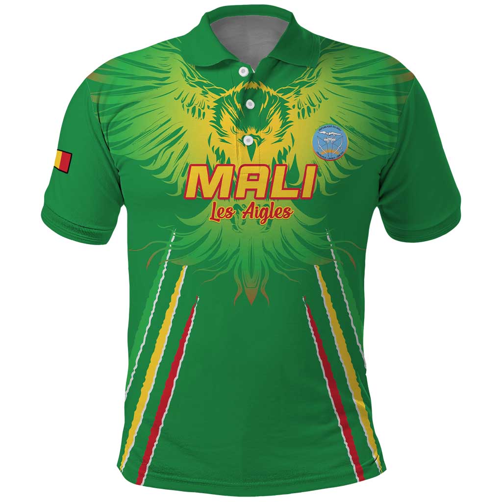 Custom Mali Football Polo Shirt Go Les Aigles Green Color - Wonder Print Shop