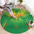 Custom Mali Football Round Carpet Go Les Aigles Green Color - Wonder Print Shop