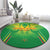 Custom Mali Football Round Carpet Go Les Aigles Green Color - Wonder Print Shop