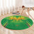 Custom Mali Football Round Carpet Go Les Aigles Green Color - Wonder Print Shop