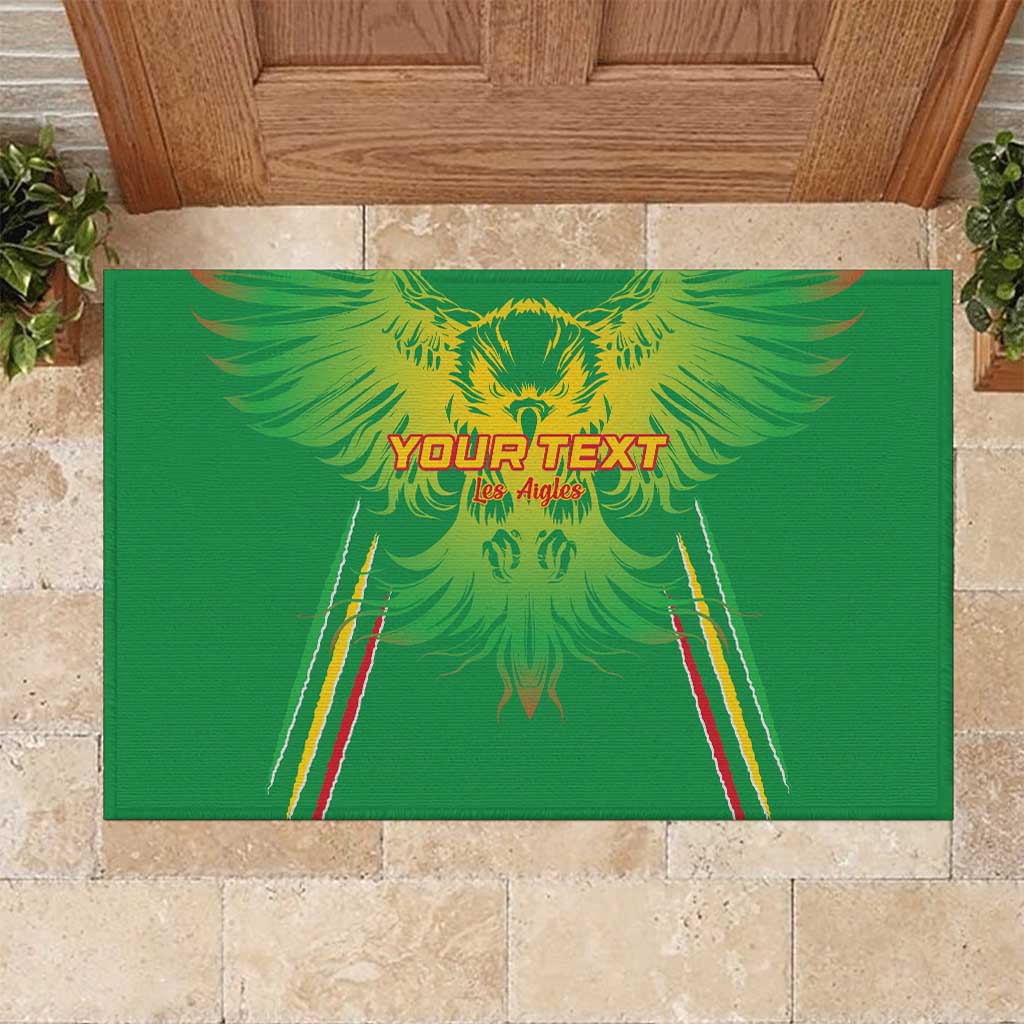 Custom Mali Football Rubber Doormat Go Les Aigles Green Color - Wonder Print Shop