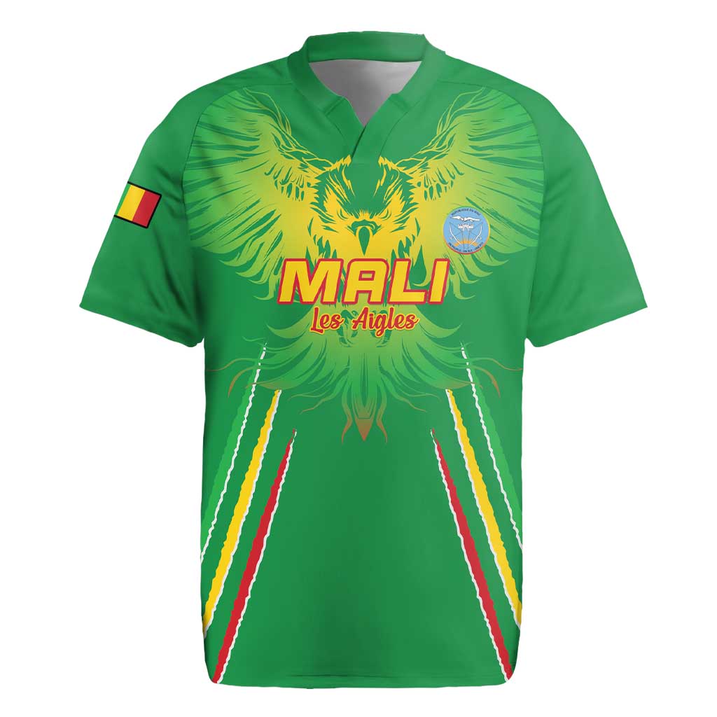 Custom Mali Football Rugby Jersey Go Les Aigles Green Color - Wonder Print Shop