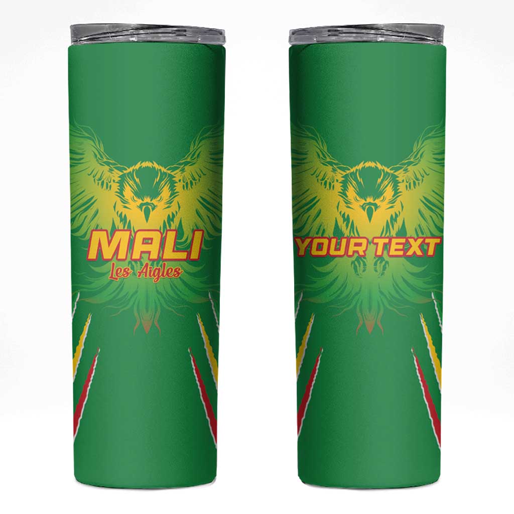 Custom Mali Football Skinny Tumbler Go Les Aigles Green Color - Wonder Print Shop