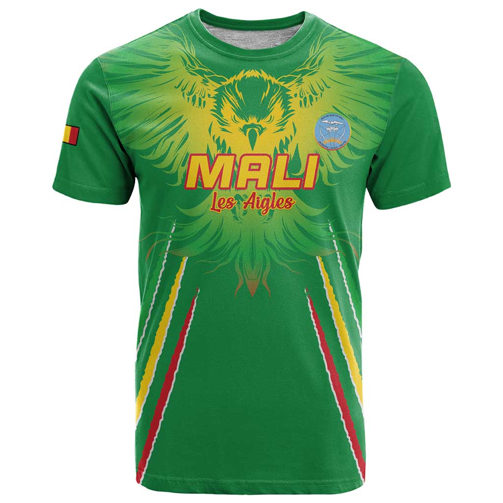 Custom Mali Football T Shirt Go Les Aigles Green Color - Wonder Print Shop