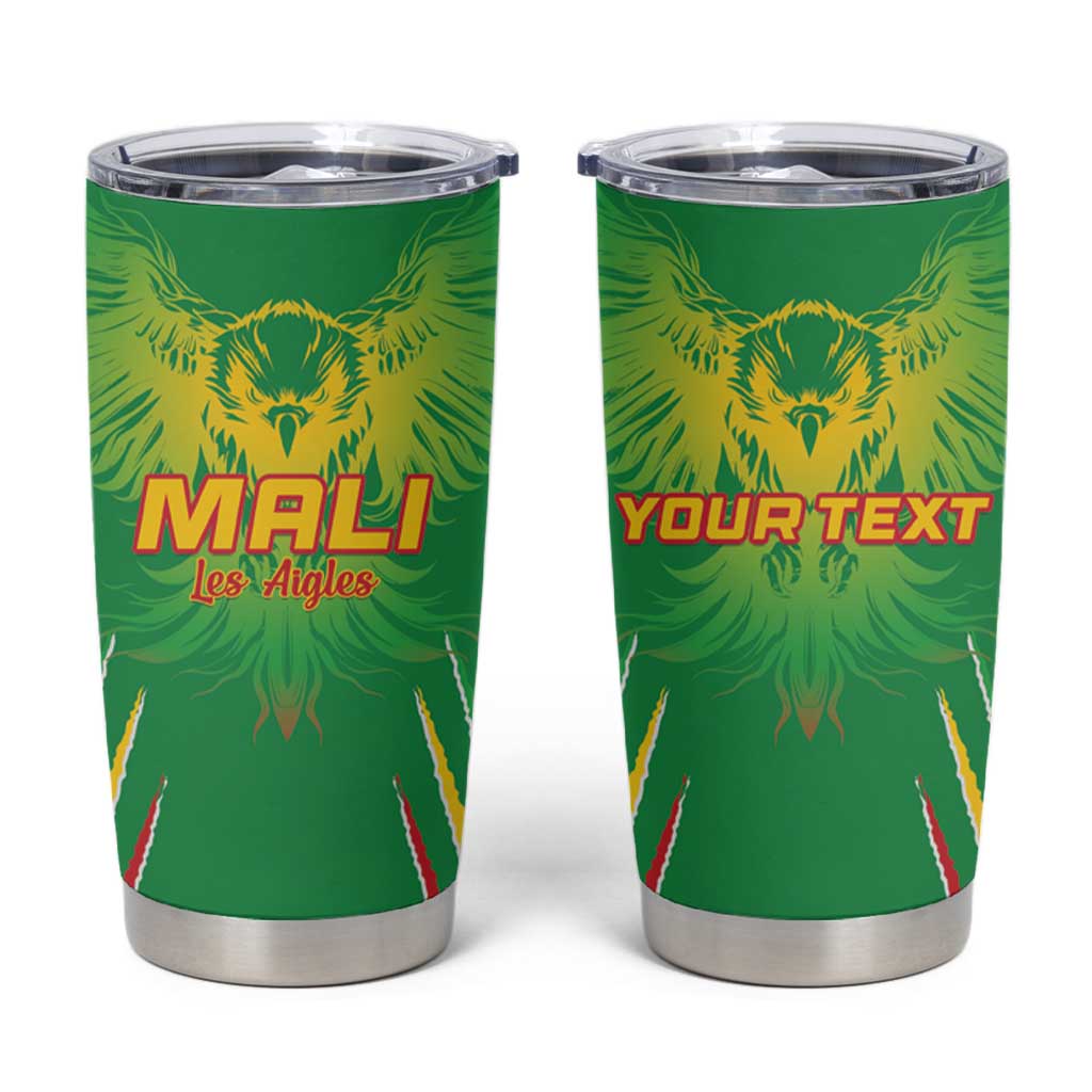 Custom Mali Football Tumbler Cup Go Les Aigles Green Color - Wonder Print Shop