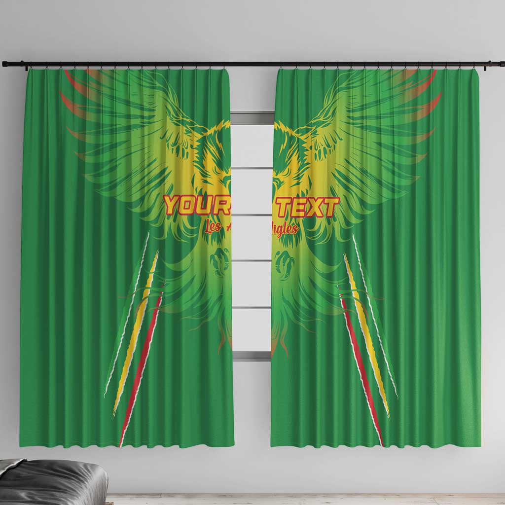 Custom Mali Football Window Curtain Go Les Aigles Green Color - Wonder Print Shop