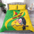 Personalised Mali Bedding Set Vulture With Flag Map Bogolan Pattern