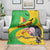 Personalised Mali Blanket Vulture With Flag Map Bogolan Pattern