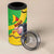 Personalised Mali 4 in 1 Can Cooler Tumbler Vulture With Flag Map Bogolan Pattern