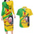 Personalised Mali Couples Matching Long Sleeve Bodycon Dress and Hawaiian Shirt Vulture With Flag Map Bogolan Pattern