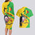 Personalised Mali Couples Matching Long Sleeve Bodycon Dress and Hawaiian Shirt Vulture With Flag Map Bogolan Pattern