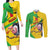 Personalised Mali Couples Matching Long Sleeve Bodycon Dress and Long Sleeve Button Shirt Vulture With Flag Map Bogolan Pattern