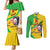 Personalised Mali Couples Matching Mermaid Dress and Long Sleeve Button Shirt Vulture With Flag Map Bogolan Pattern