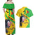 Personalised Mali Couples Matching Off Shoulder Maxi Dress and Hawaiian Shirt Vulture With Flag Map Bogolan Pattern