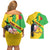 Personalised Mali Couples Matching Off Shoulder Short Dress and Hawaiian Shirt Vulture With Flag Map Bogolan Pattern