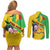 Personalised Mali Couples Matching Off Shoulder Short Dress and Long Sleeve Button Shirt Vulture With Flag Map Bogolan Pattern