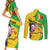 Personalised Mali Couples Matching Short Sleeve Bodycon Dress and Long Sleeve Button Shirt Vulture With Flag Map Bogolan Pattern