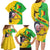 Personalised Mali Family Matching Long Sleeve Bodycon Dress and Hawaiian Shirt Vulture With Flag Map Bogolan Pattern