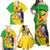 Personalised Mali Family Matching Off Shoulder Maxi Dress and Hawaiian Shirt Vulture With Flag Map Bogolan Pattern