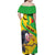 Personalised Mali Family Matching Off Shoulder Maxi Dress and Hawaiian Shirt Vulture With Flag Map Bogolan Pattern