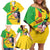 Personalised Mali Family Matching Off Shoulder Short Dress and Hawaiian Shirt Vulture With Flag Map Bogolan Pattern