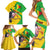 Personalised Mali Family Matching Short Sleeve Bodycon Dress and Hawaiian Shirt Vulture With Flag Map Bogolan Pattern