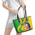 Personalised Mali Leather Tote Bag Vulture With Flag Map Bogolan Pattern