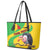 Personalised Mali Leather Tote Bag Vulture With Flag Map Bogolan Pattern