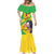 Personalised Mali Mermaid Dress Vulture With Flag Map Bogolan Pattern - Wonder Print Shop