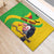 Personalised Mali Rubber Doormat Vulture With Flag Map Bogolan Pattern - Wonder Print Shop