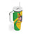 Personalised Mali Tumbler With Handle Vulture With Flag Map Bogolan Pattern - Wonder Print Shop