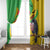 Personalised Mali Window Curtain Vulture With Flag Map Bogolan Pattern - Wonder Print Shop