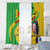 Personalised Mali Window Curtain Vulture With Flag Map Bogolan Pattern - Wonder Print Shop