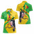 Personalised Mali Women Polo Shirt Vulture With Flag Map Bogolan Pattern - Wonder Print Shop