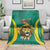 Custom Cameroon Football Blanket Go Indomitable Lions