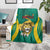 Custom Cameroon Football Blanket Go Indomitable Lions