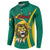 Custom Cameroon Football Button Sweatshirt Go Indomitable Lions