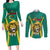 Custom Cameroon Football Couples Matching Long Sleeve Bodycon Dress and Long Sleeve Button Shirt Go Indomitable Lions