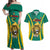 Custom Cameroon Football Couples Matching Off Shoulder Maxi Dress and Hawaiian Shirt Go Indomitable Lions