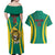 Custom Cameroon Football Couples Matching Off Shoulder Maxi Dress and Hawaiian Shirt Go Indomitable Lions