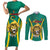 Custom Cameroon Football Couples Matching Short Sleeve Bodycon Dress and Long Sleeve Button Shirt Go Indomitable Lions