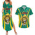 Custom Cameroon Football Couples Matching Summer Maxi Dress and Hawaiian Shirt Go Indomitable Lions