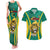 Custom Cameroon Football Couples Matching Tank Maxi Dress and Hawaiian Shirt Go Indomitable Lions