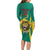 Custom Cameroon Football Family Matching Long Sleeve Bodycon Dress and Hawaiian Shirt Go Indomitable Lions